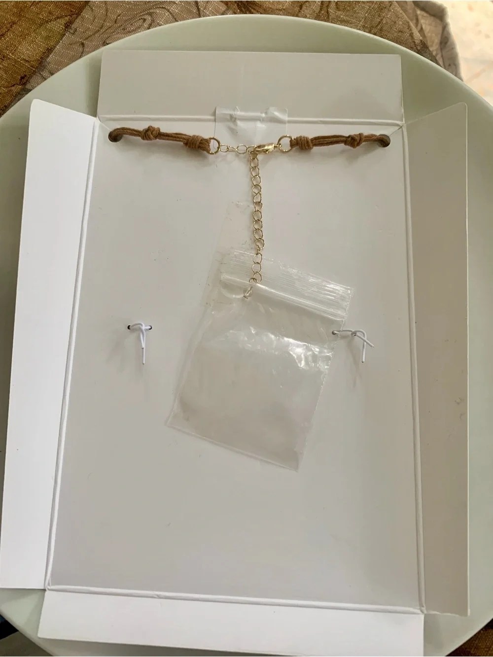 House of Harlow 1960 Brown Cord Shell & Pearl Charm Necklace with Gold Accents